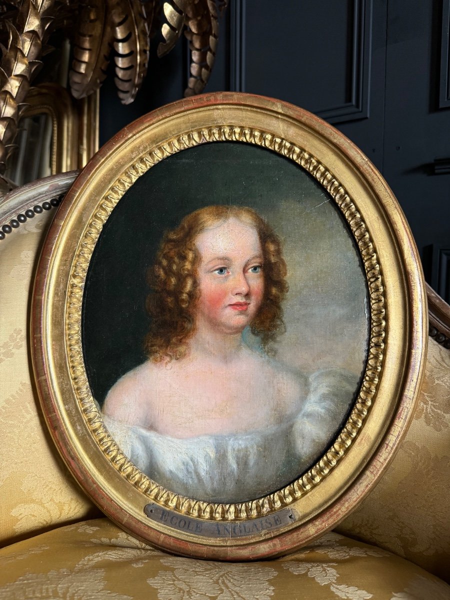 Portrait De femme d’époque Louis XVI - École anglaise du XVIIIe