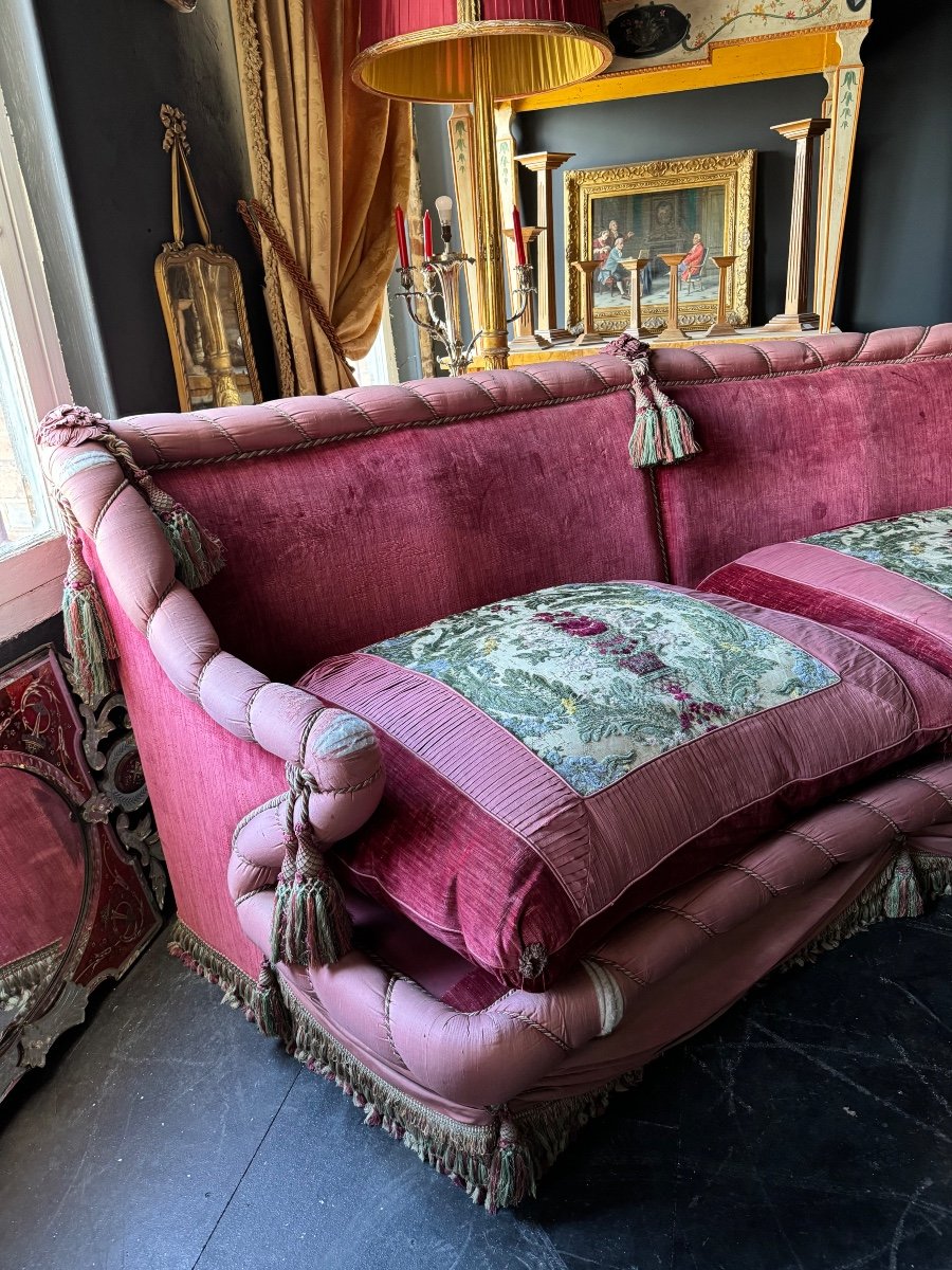 Pair Of “boudoir” Sofas From The Napoleon III Period - 3.80m Long -photo-4