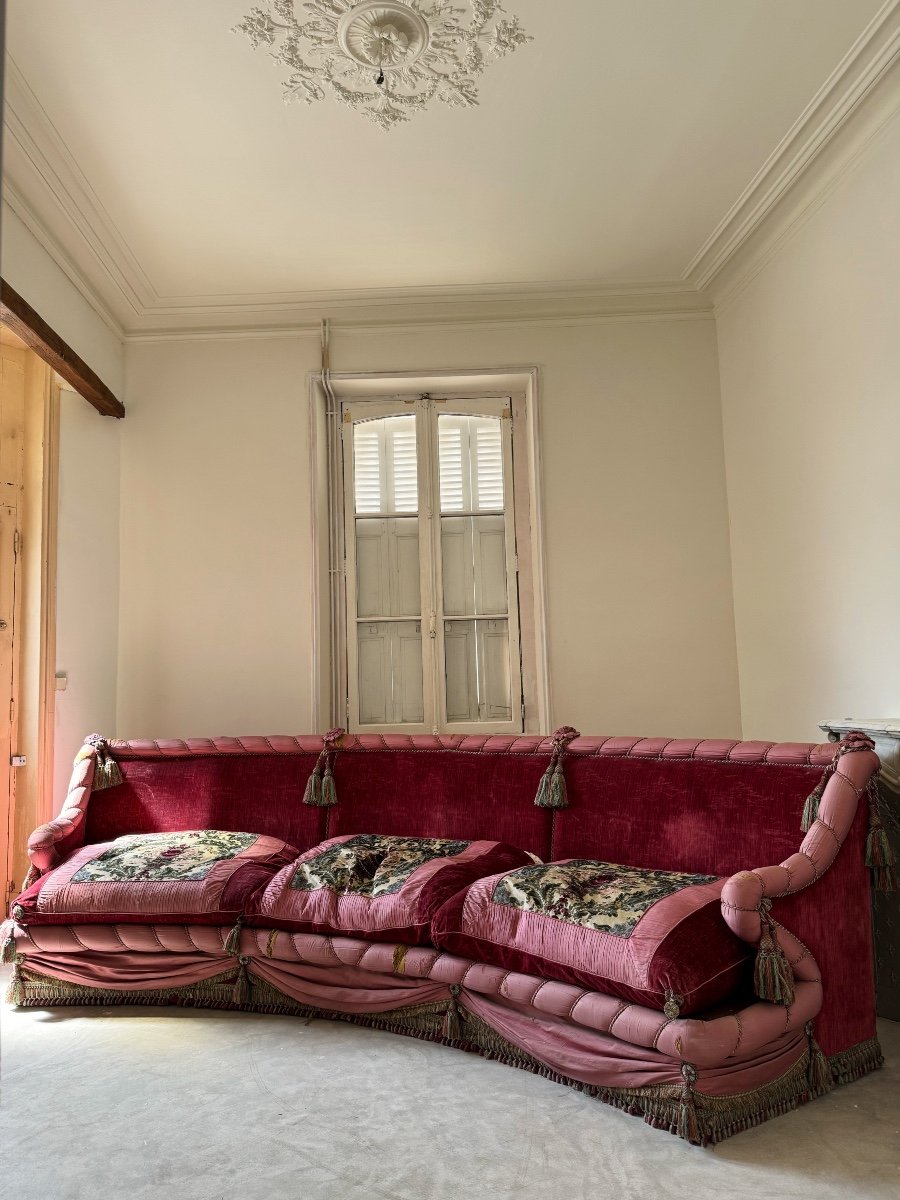 Pair Of “boudoir” Sofas From The Napoleon III Period - 3.80m Long -photo-2