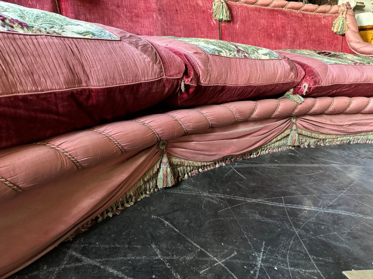 Pair Of “boudoir” Sofas From The Napoleon III Period - 3.80m Long -photo-1