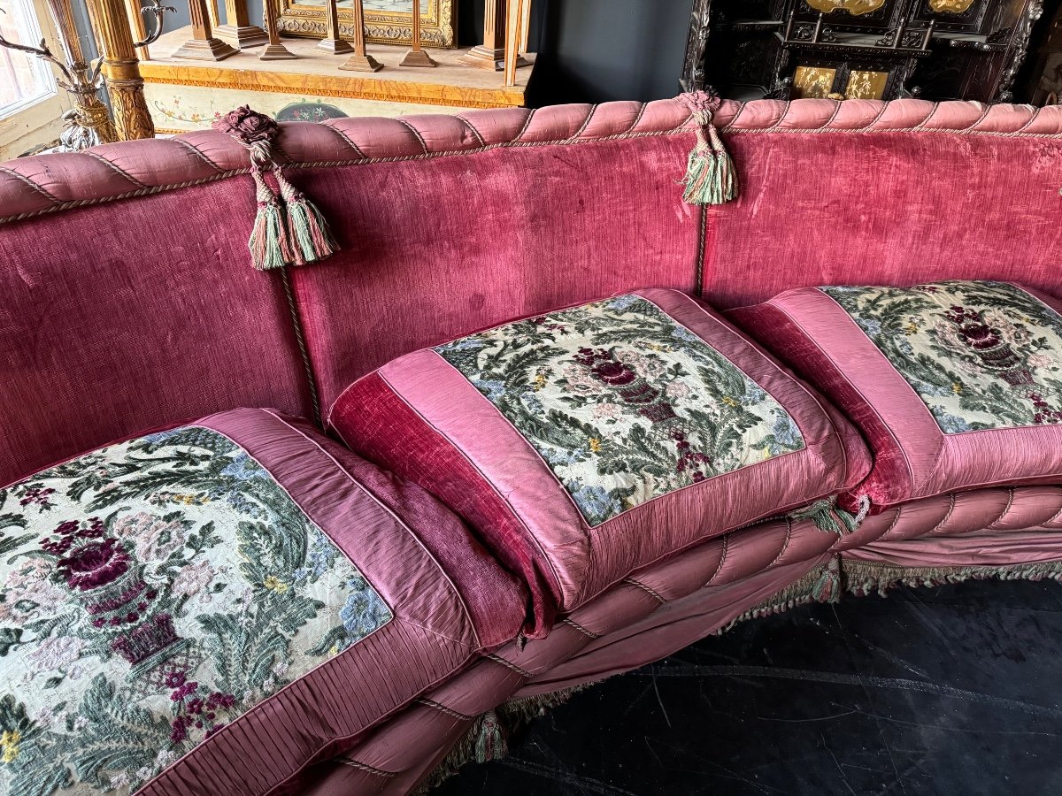 Pair Of “boudoir” Sofas From The Napoleon III Period - 3.80m Long -photo-2