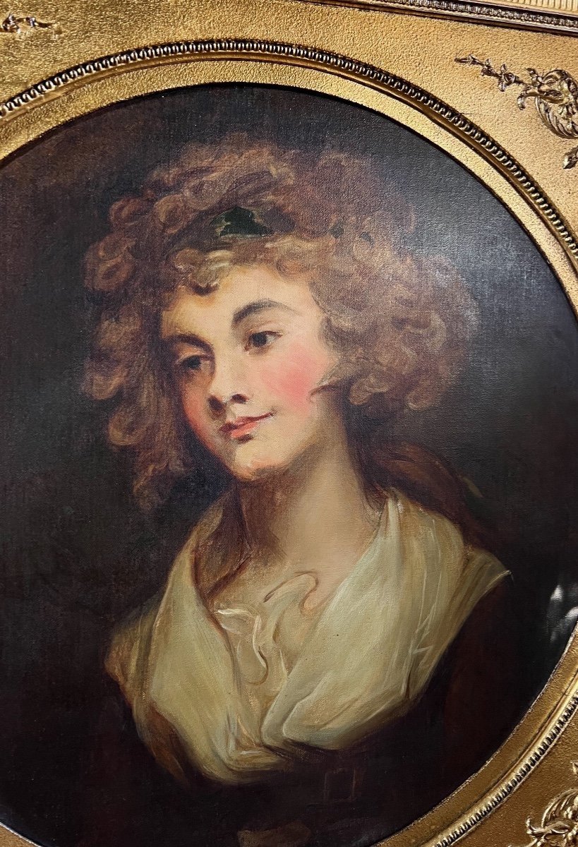 Painting / Portrait From The 19th Century, French School - Oil On Canvas-photo-4