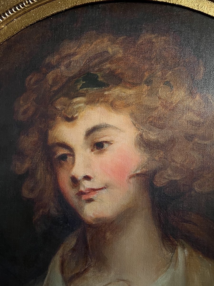 Painting / Portrait From The 19th Century, French School - Oil On Canvas-photo-2