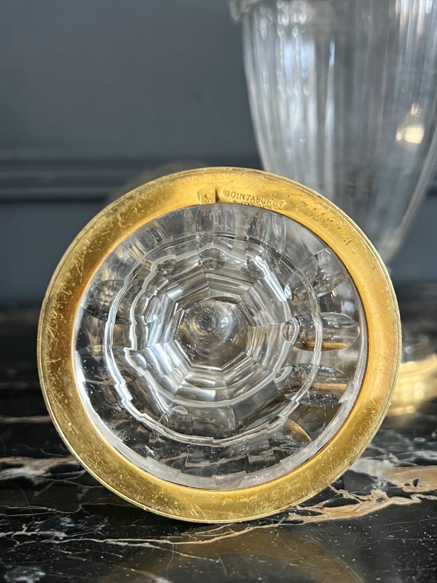 Bointaburet : Paire De Vases Du XIXe En Cristal De Baccarat De Style Restauration-photo-7