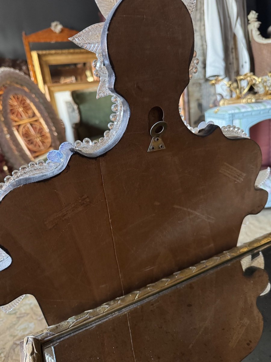 Pair Of Late 19th Century Venetian Murano Glass Mirrors -photo-8