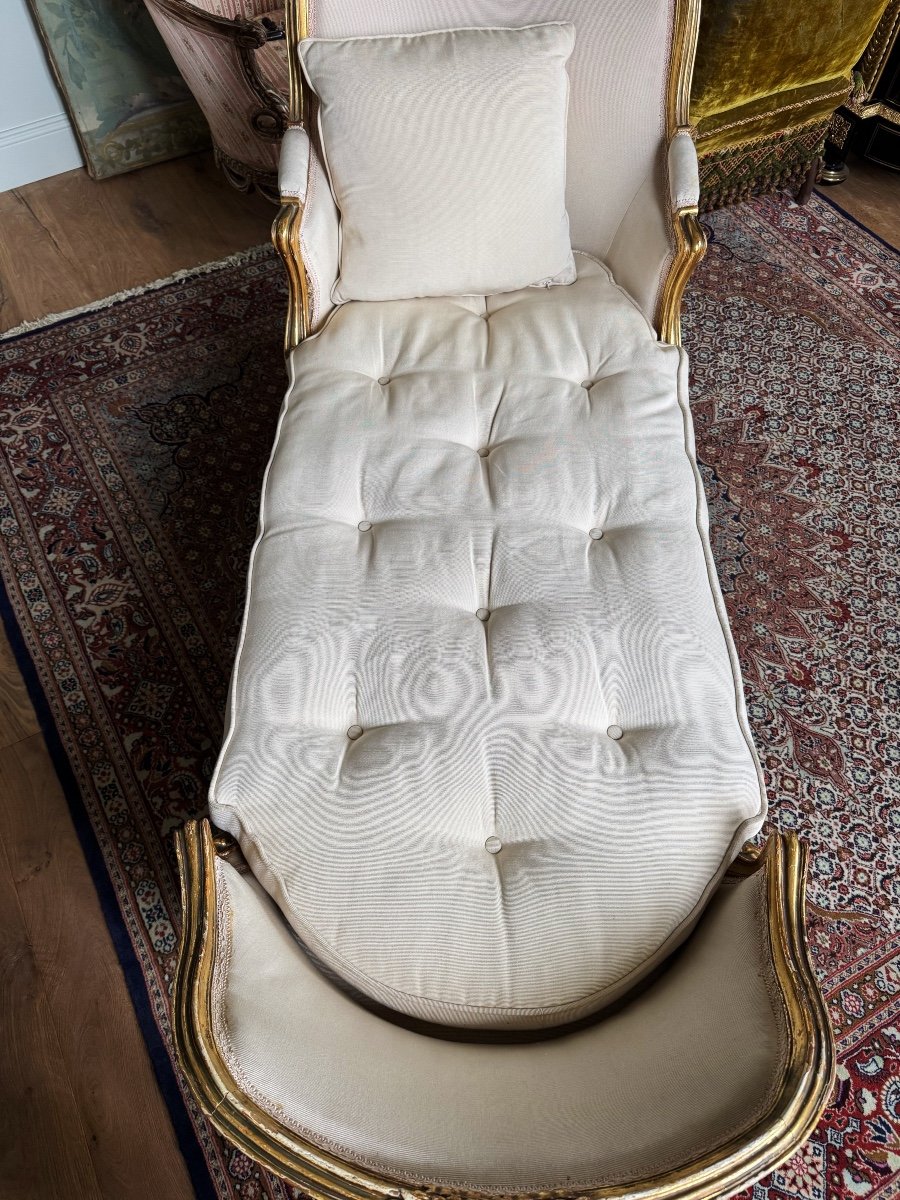 19th Century Duchess In Boat In Gilded And Carved Wood In Louis XVI Style-photo-8