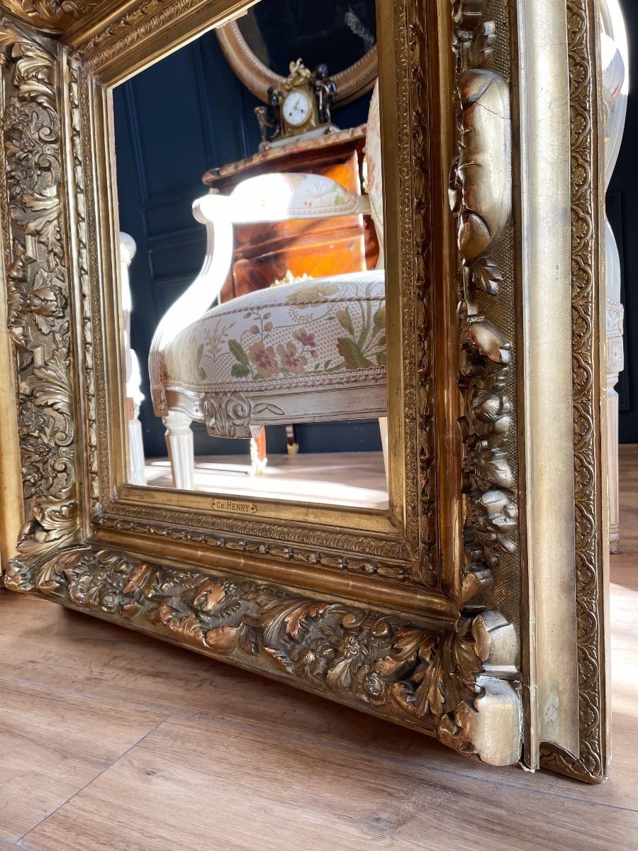 Pair Of Napoleon III Period Frames In Gilded Wood - 19th Century-photo-7