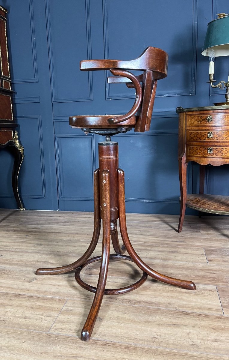 Thonet: Revolving Chair For Children, Art Nouveau Period-photo-1