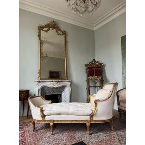 19th Century Duchess In Boat In Gilded And Carved Wood In Louis XVI Style