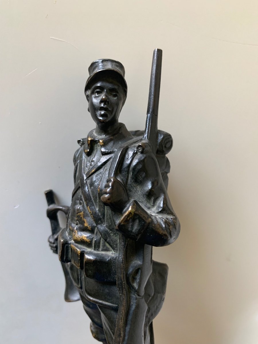 Bronze De Georges Omerth Soldat  Guerre 14 18-photo-1