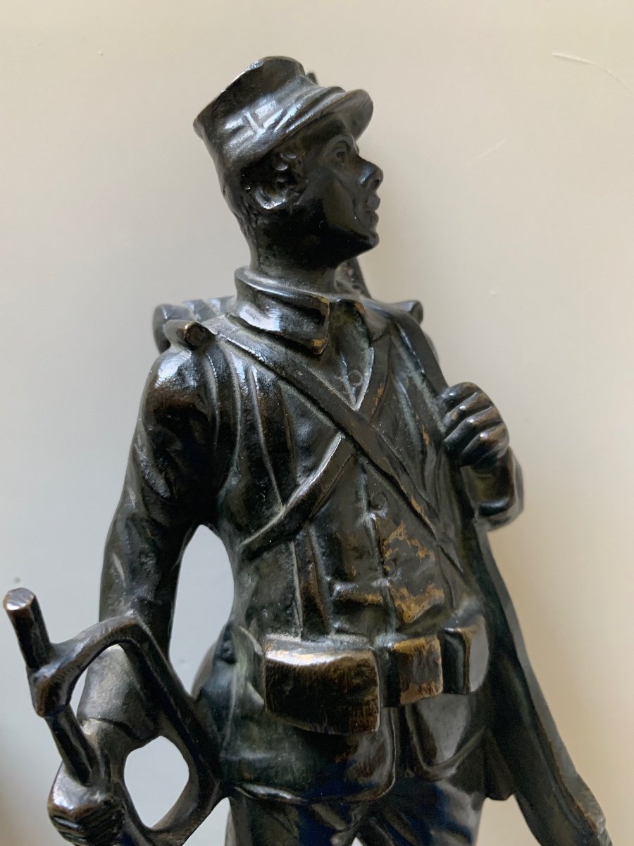 Bronze De Georges Omerth Soldat  Guerre 14 18-photo-3