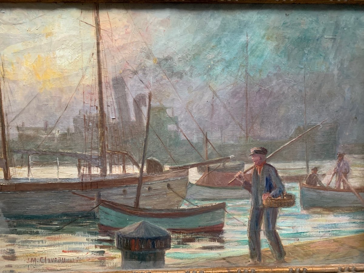 Port Scene By Jean Michel Claveau 1882/1962