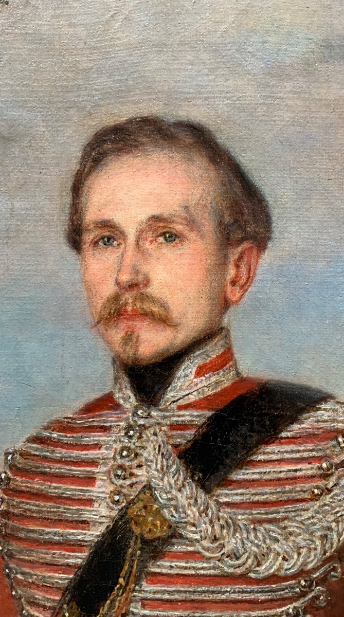 Portrait D’officier Napoléon III - Cavalerie Légère Française - 1852 - Second Empire-photo-2