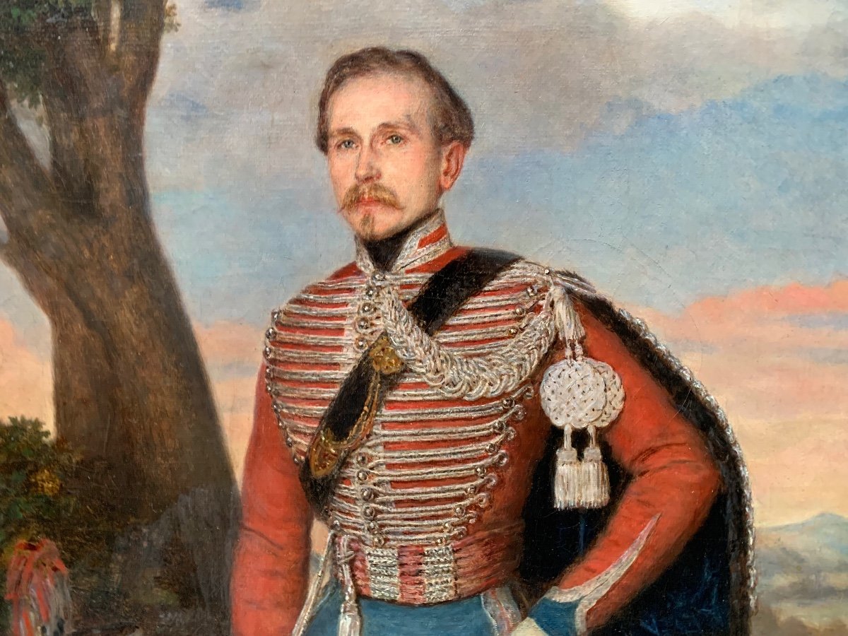 Portrait D’officier Napoléon III - Cavalerie Légère Française - 1852 - Second Empire-photo-1