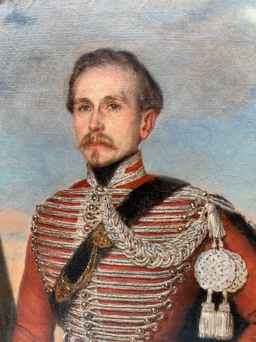 Portrait D’officier Napoléon III - Cavalerie Légère Française - 1852 - Second Empire-photo-4