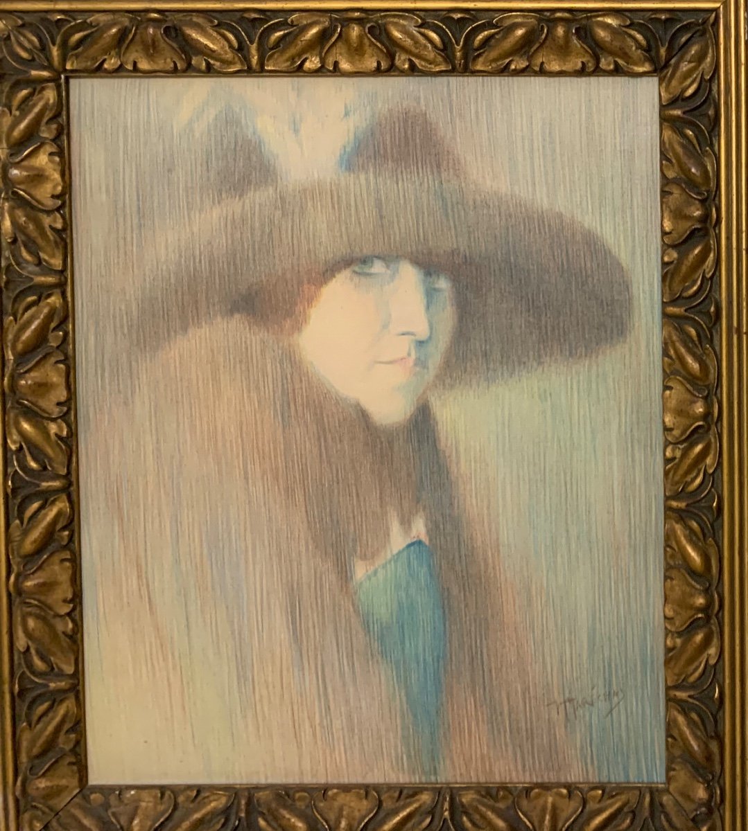 La Femme Au Chapeau époque Art Déco 