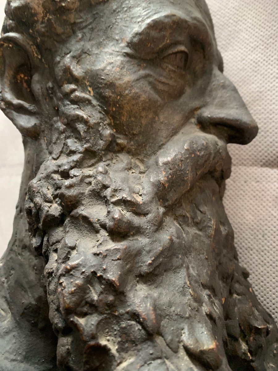 Large Plaster Studio Bust Of Antoine Ambrosio-donnet-photo-3