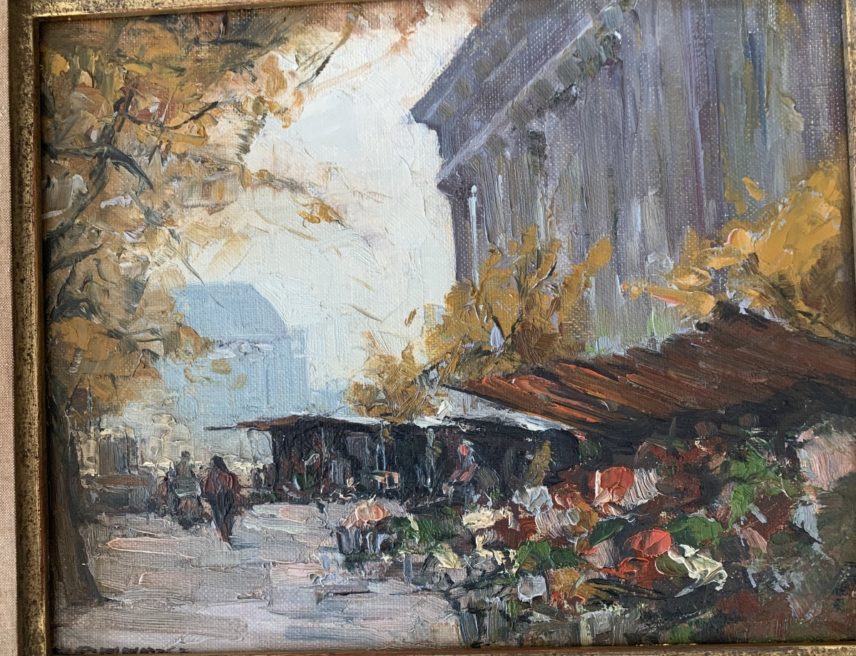 Paris La Madeleine The Flower Market By Léon Launay -photo-4