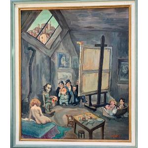 L’atelier D’artiste Par Fred Pailhes Peintre Du Havre 