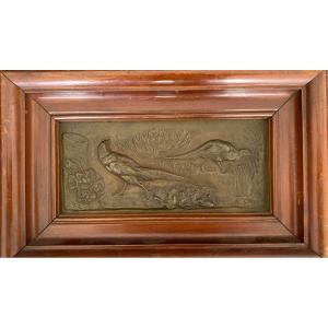 Auguste Nicolas Cain (1821-1894) Bas Relief Bronze 