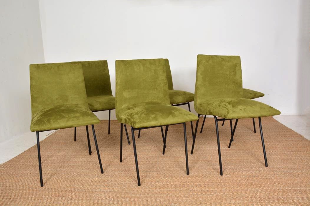 Suite Of 6 Paulin Chairs Model Cm 145 Edited By Meubles Tv In 1954-photo-2