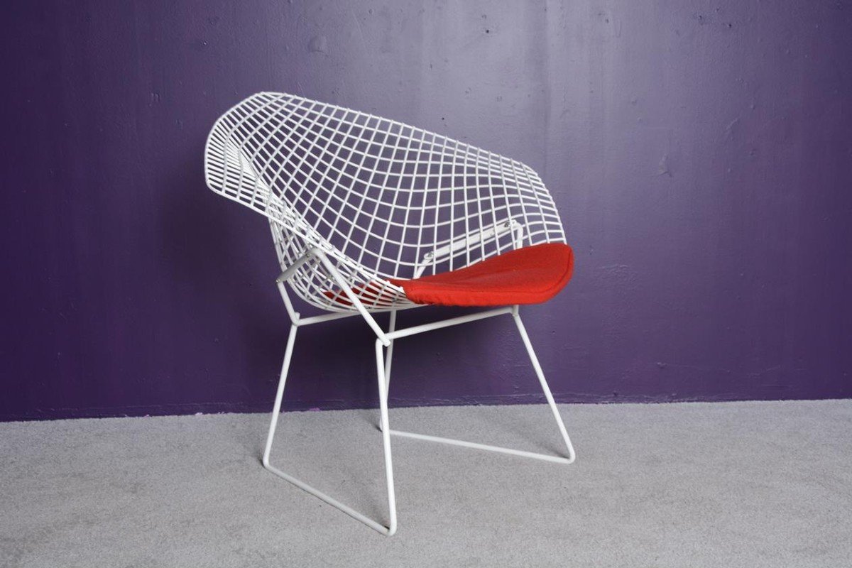 Diamond Armchair By Harry Bertoia For Knoll International 1970's-photo-3