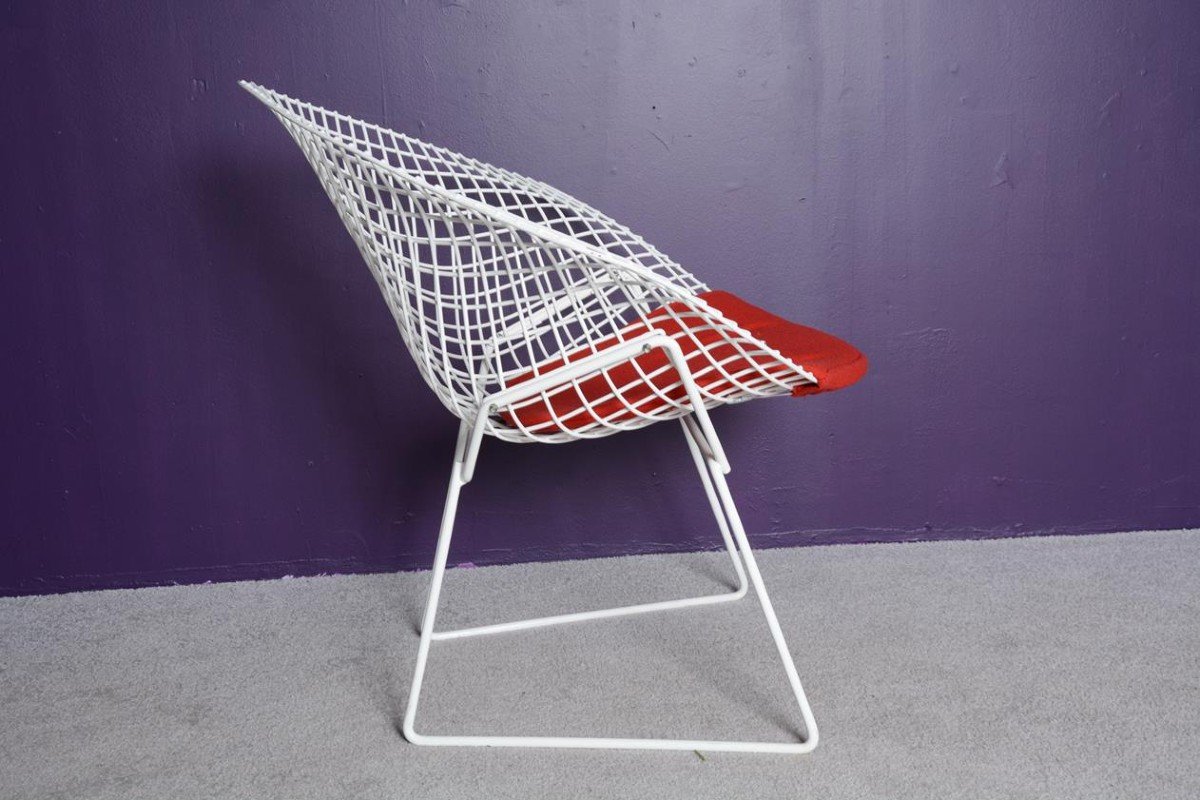 Diamond Armchair By Harry Bertoia For Knoll International 1970's-photo-4