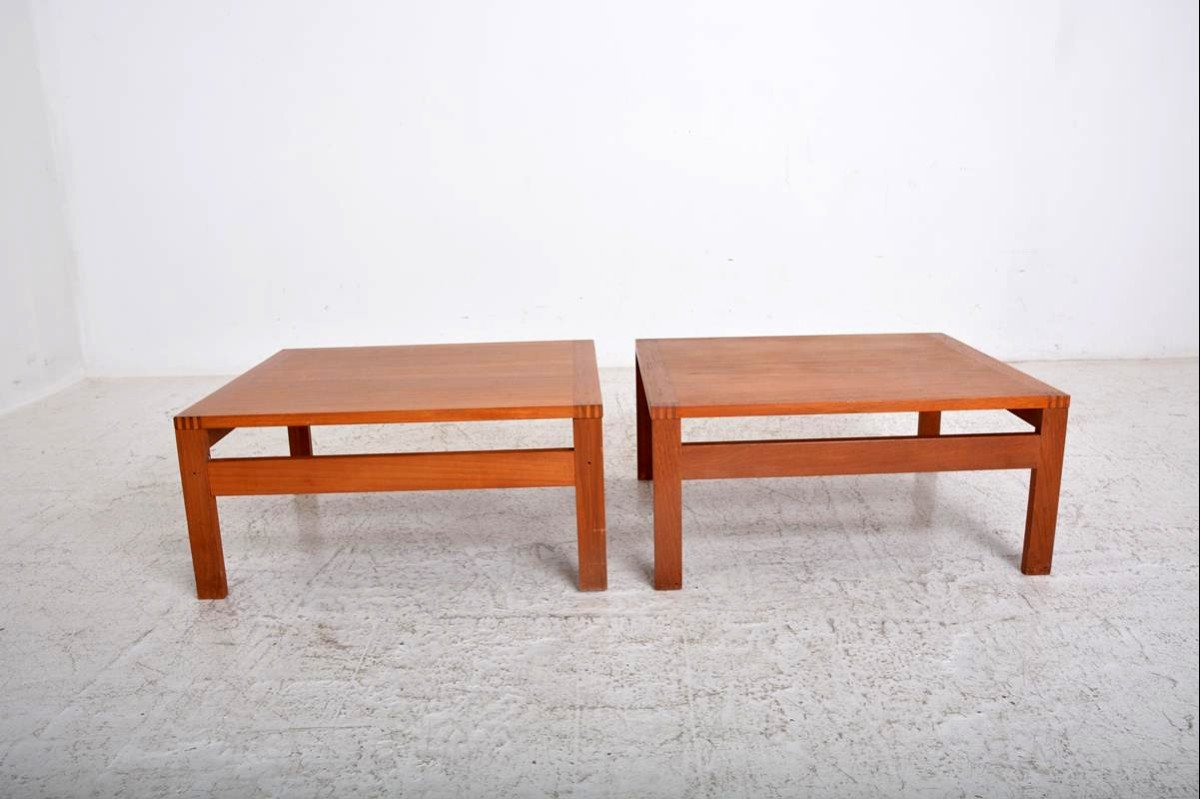 Set de 4 fauteuils et 2 tables basses « Moduline » conçu par Ole Gjerlov Knudsen & Torben -photo-6