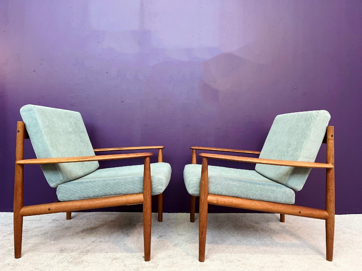 Pair Of Danish Armchairs By Grete Jalk For France & Son-photo-2