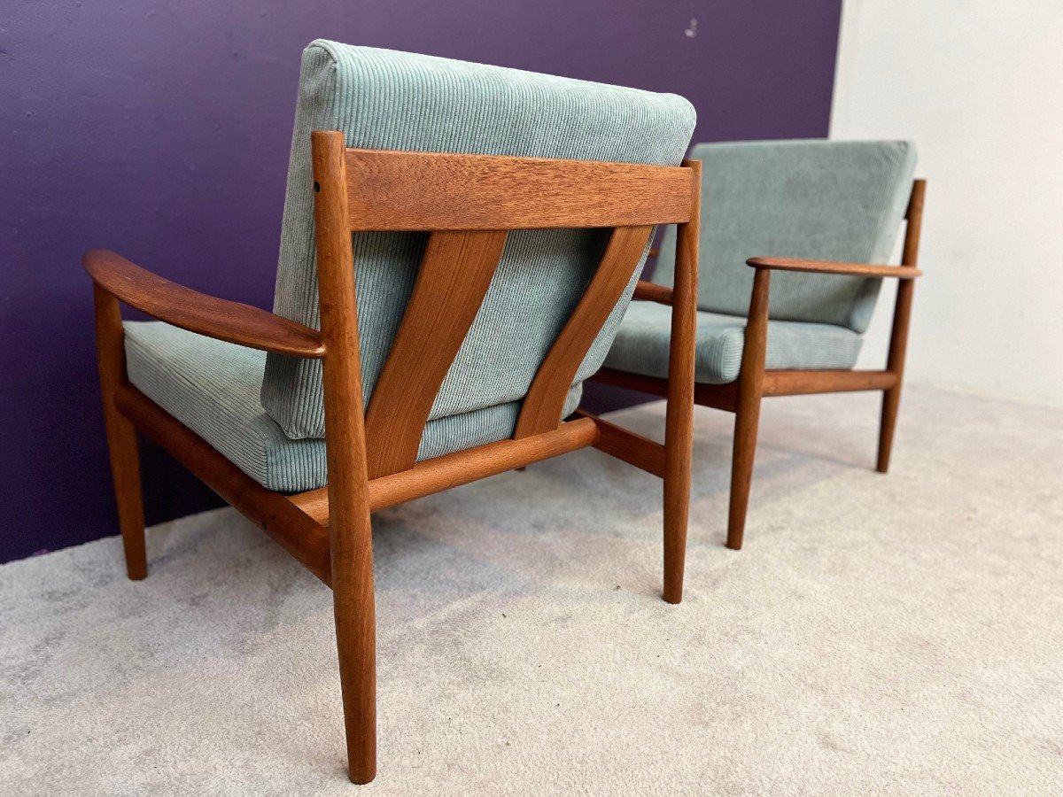 Pair Of Danish Armchairs By Grete Jalk For France & Son-photo-4