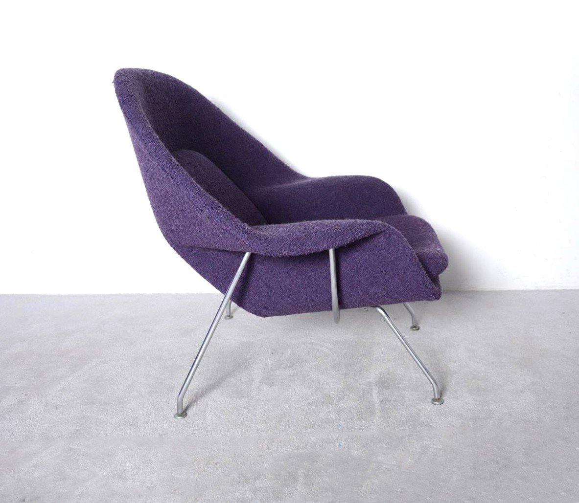 Fauteuil « womb chair » et son ottoman conçu par Eero Saarinen édité par Knoll -photo-2