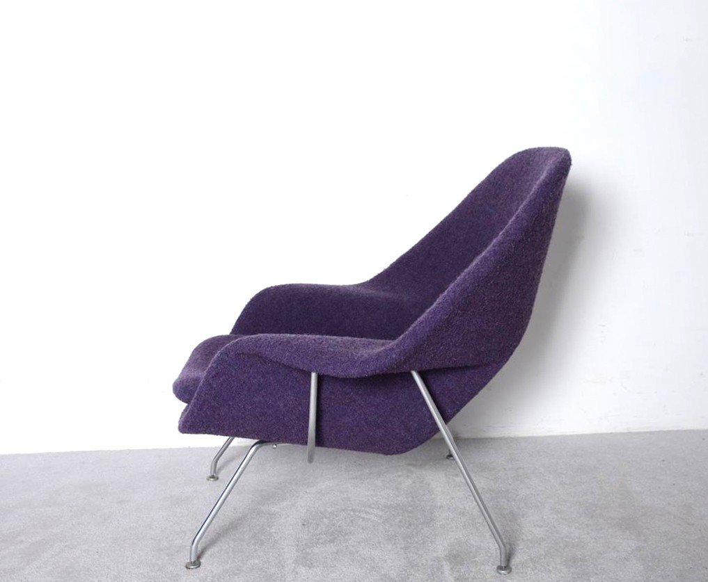 Fauteuil « womb chair » et son ottoman conçu par Eero Saarinen édité par Knoll -photo-4