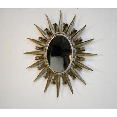 Mirror Dating From The 60s, In Metal,