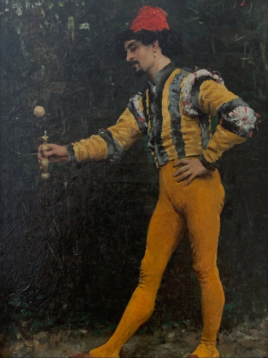 Jules Arsène Garnier (1847-1889), Joueur de bilboquet, 1879, huile sur toile-photo-3