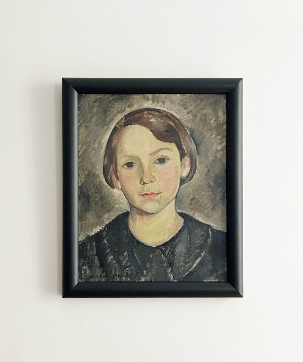 Mercédès LEGRAND (1893-1945), Portrait de jeune femme, circa 1935, huile sur panneau