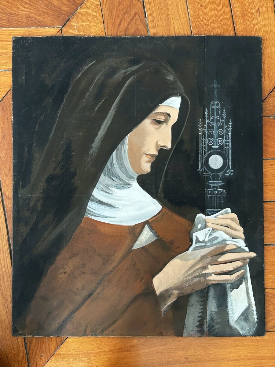 Jean Burkhalter (1895-1982), Saint Clare Of Assisi, 1944-photo-2