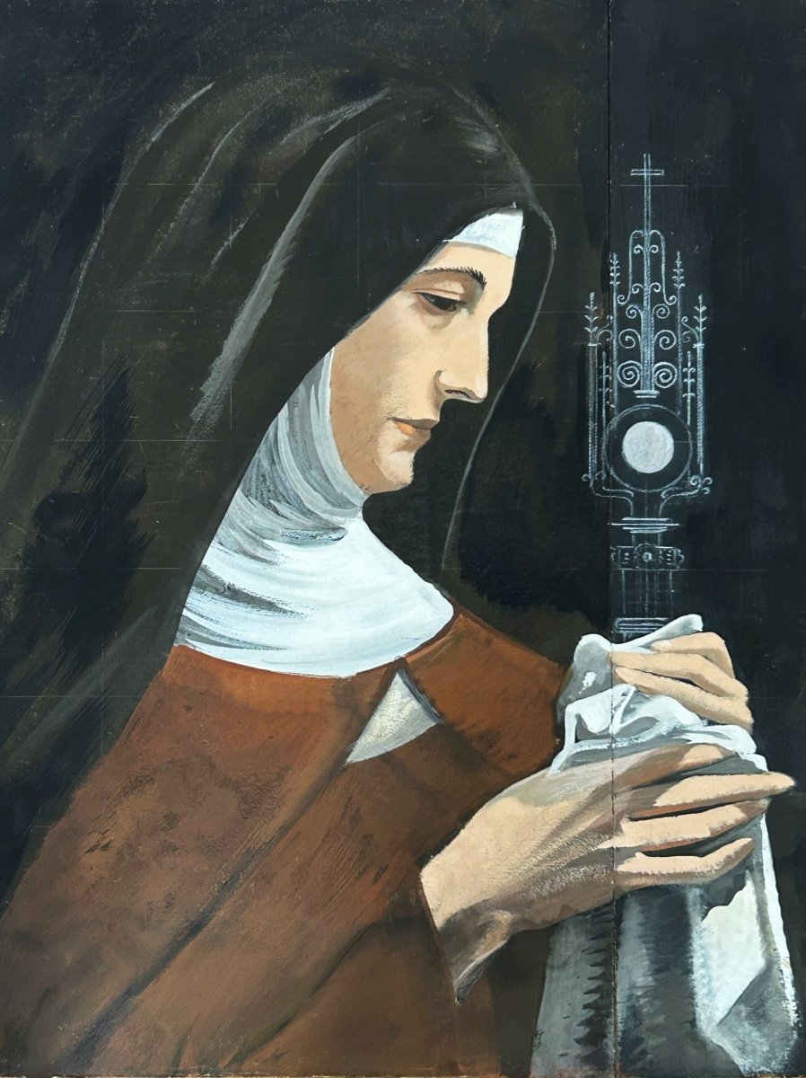 Jean Burkhalter (1895-1982), Saint Clare Of Assisi, 1944