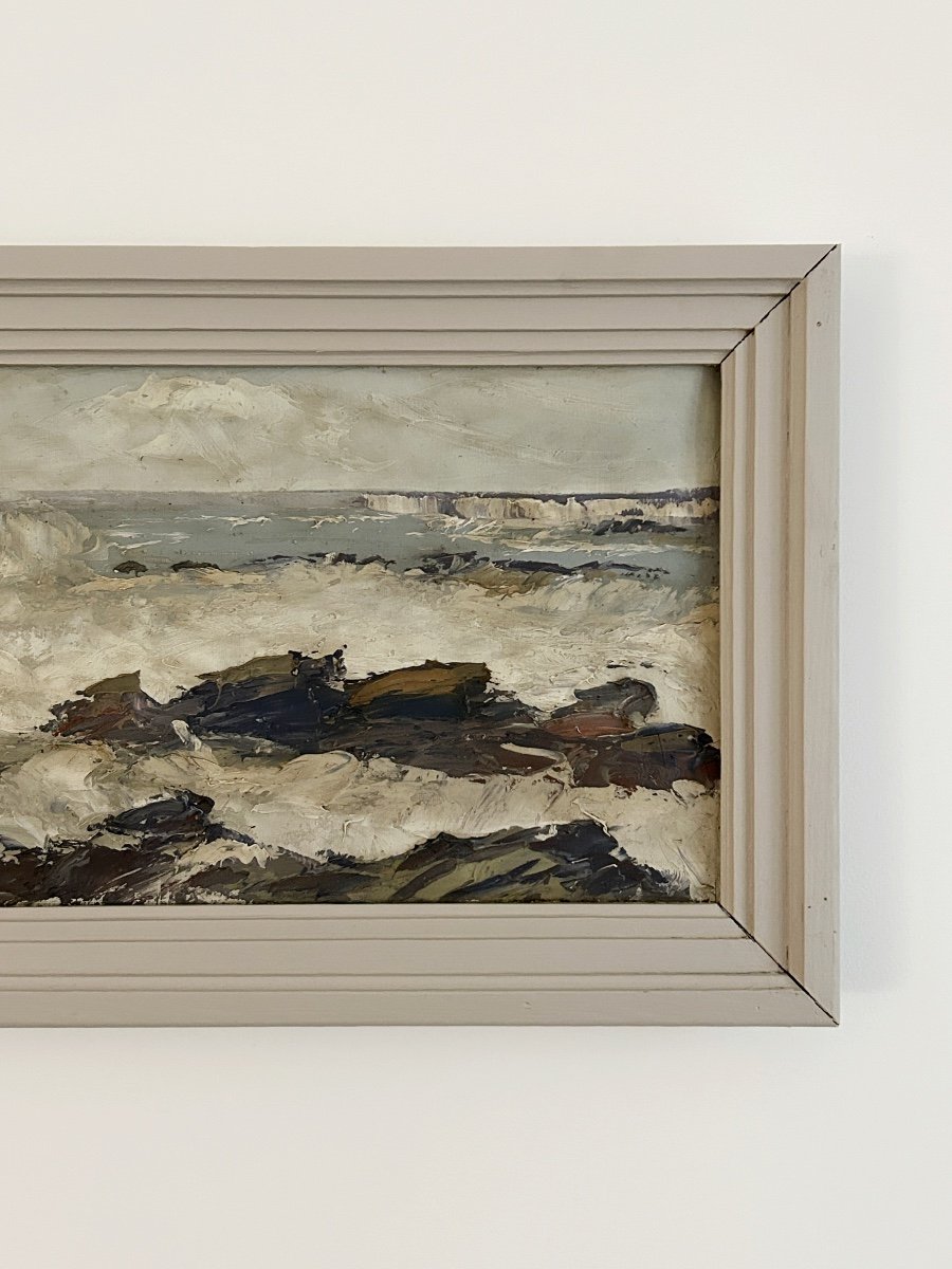 André Kauffer (1893-1977), The Sea At Quiberon, Oil On Canvas-photo-4