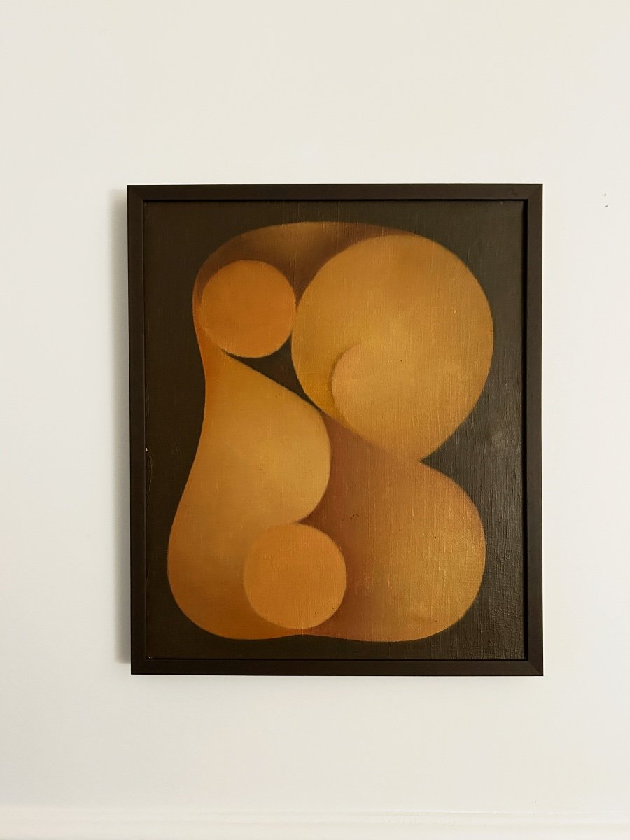 Louis CARMEIL (1920-1999), Sans titre, composition anthropomorphe, 1971, huile sur toile-photo-4