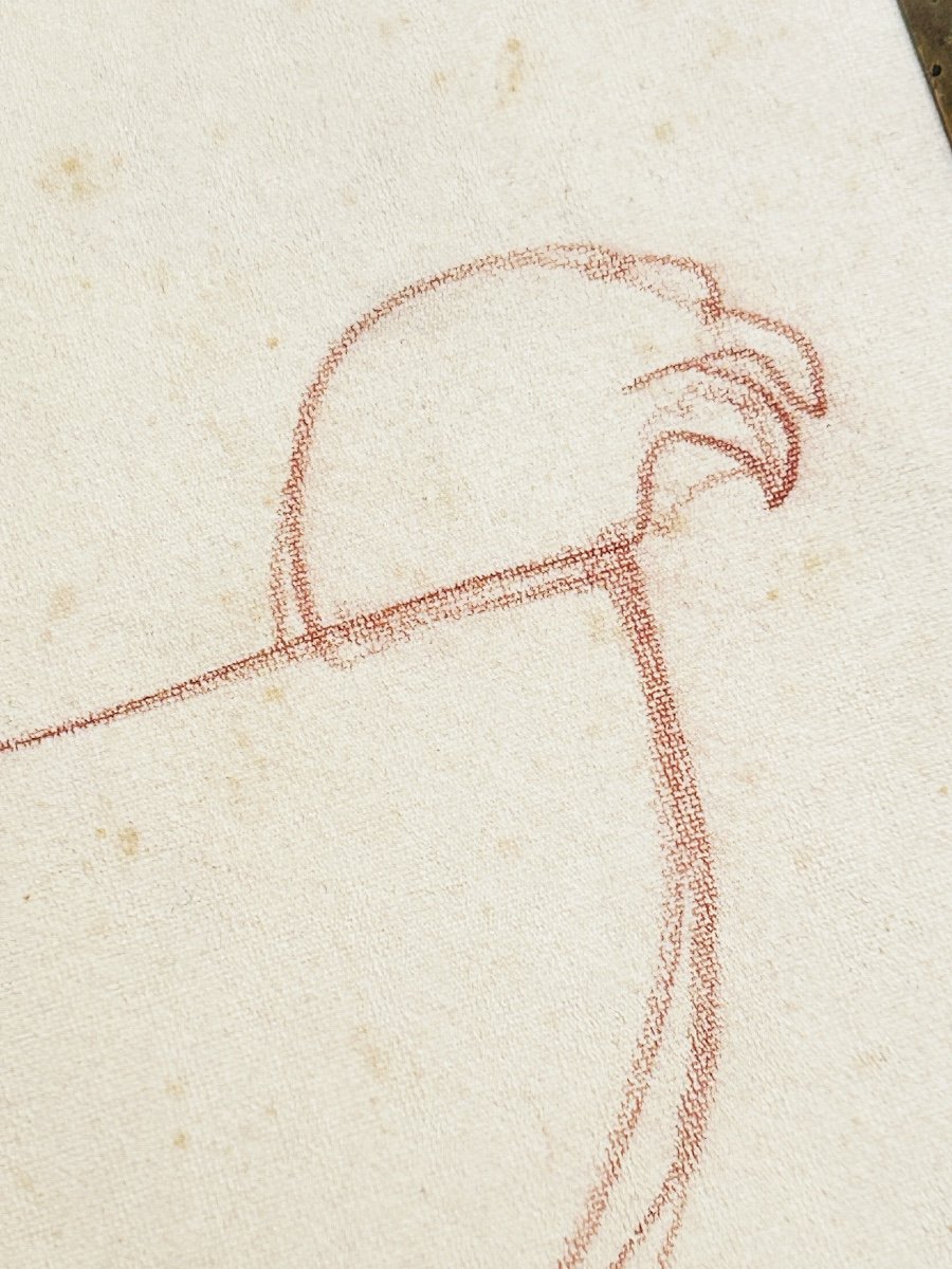 André Derain (1880-1954), Study Of A Hen, Red Chalk On Paper-photo-2