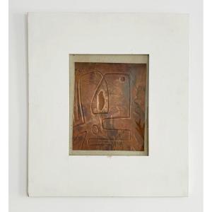 Jean Touret (1916-2004), Sans titre, Plaque de cuivre