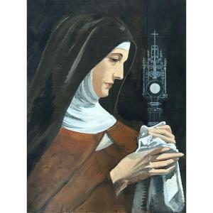 Jean Burkhalter (1895-1982), Saint Clare Of Assisi, 1944