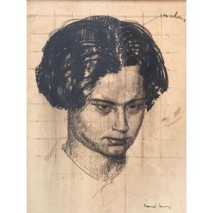 Marcel-Lenoir, Jules Oury dit (1872-1931), Portrait, étude préparatoire, 1914