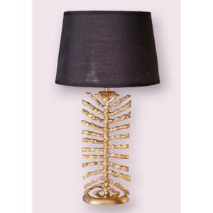 Gande Lamp In Gilt Bronze In Perfect Condition, Electrified 