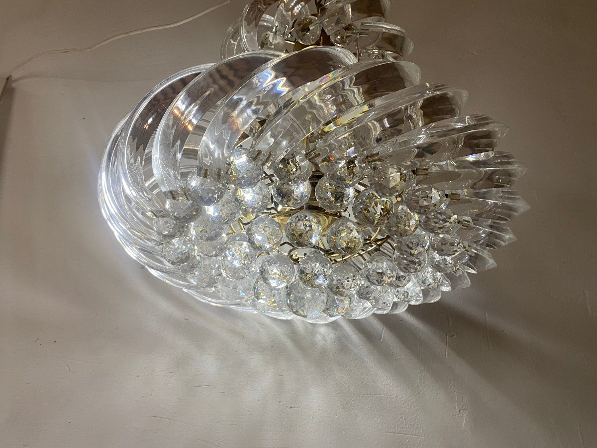 1970′ Lustre En Methacrylate Decor Lalique ø 50 Cm-photo-5