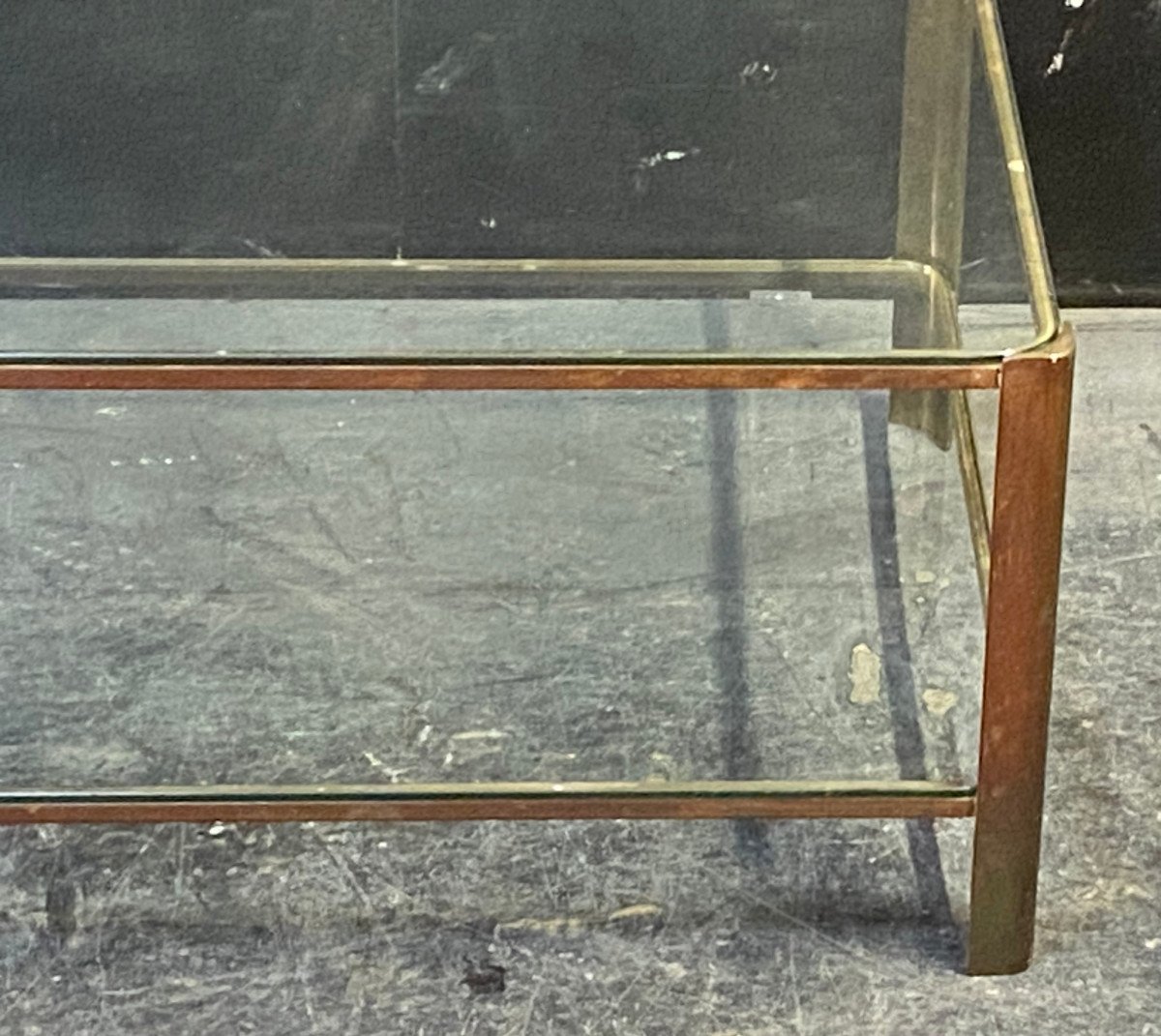 1970′ Jacques Quinet Coffee Table, Maison Malabert. Polished Brass. L: 111 Cm X 56 Cm H 37 Cm-photo-6