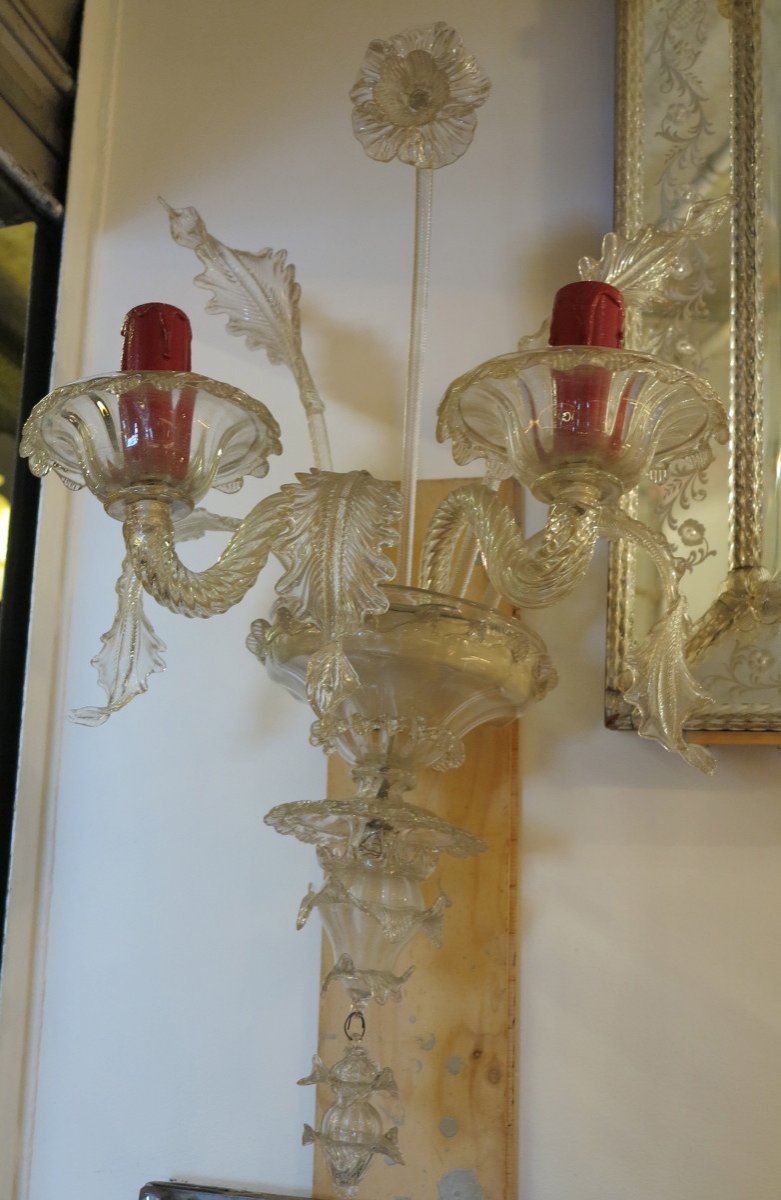 Pair Of Murano Wall Lights-photo-1