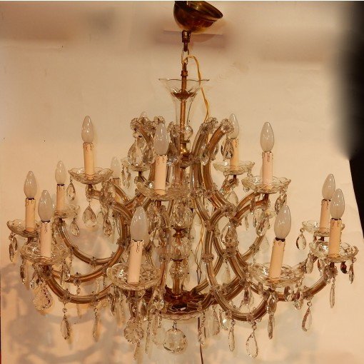 1950 ′ Bohemian Crystal Cage Chandelier - 10 Arms 15 Lights-photo-4