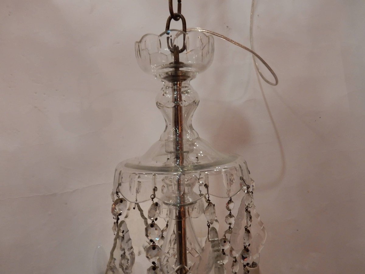 1950 ′ 5 Arms Bohemian Crystal Chandelier-photo-4
