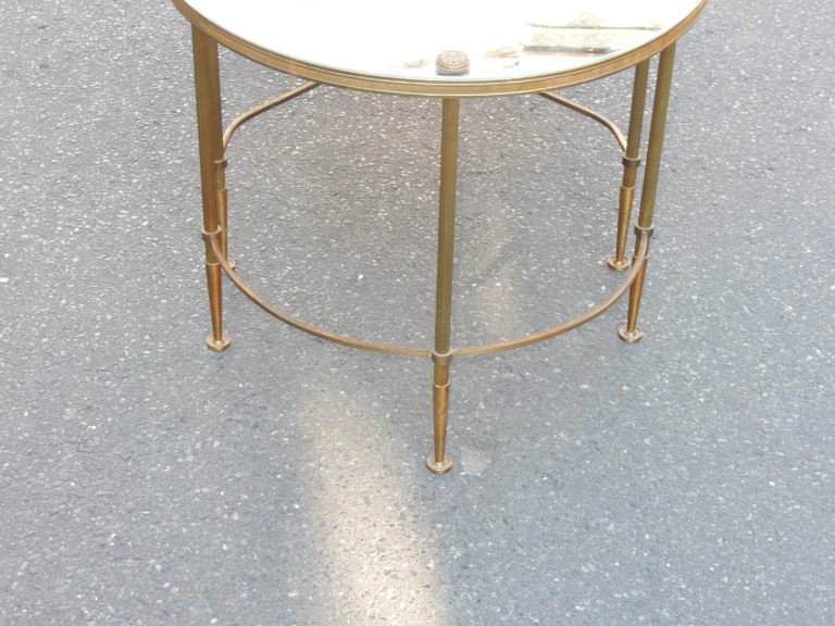 1950-70′ Table Tripartite En Laiton Style Maison Baguès-photo-2